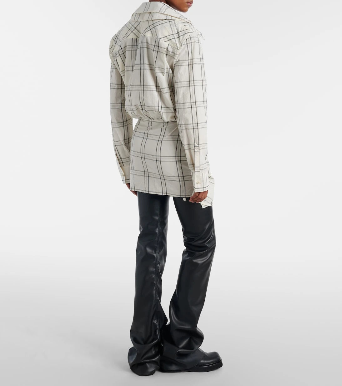The Attico - Checked cotton minidress
