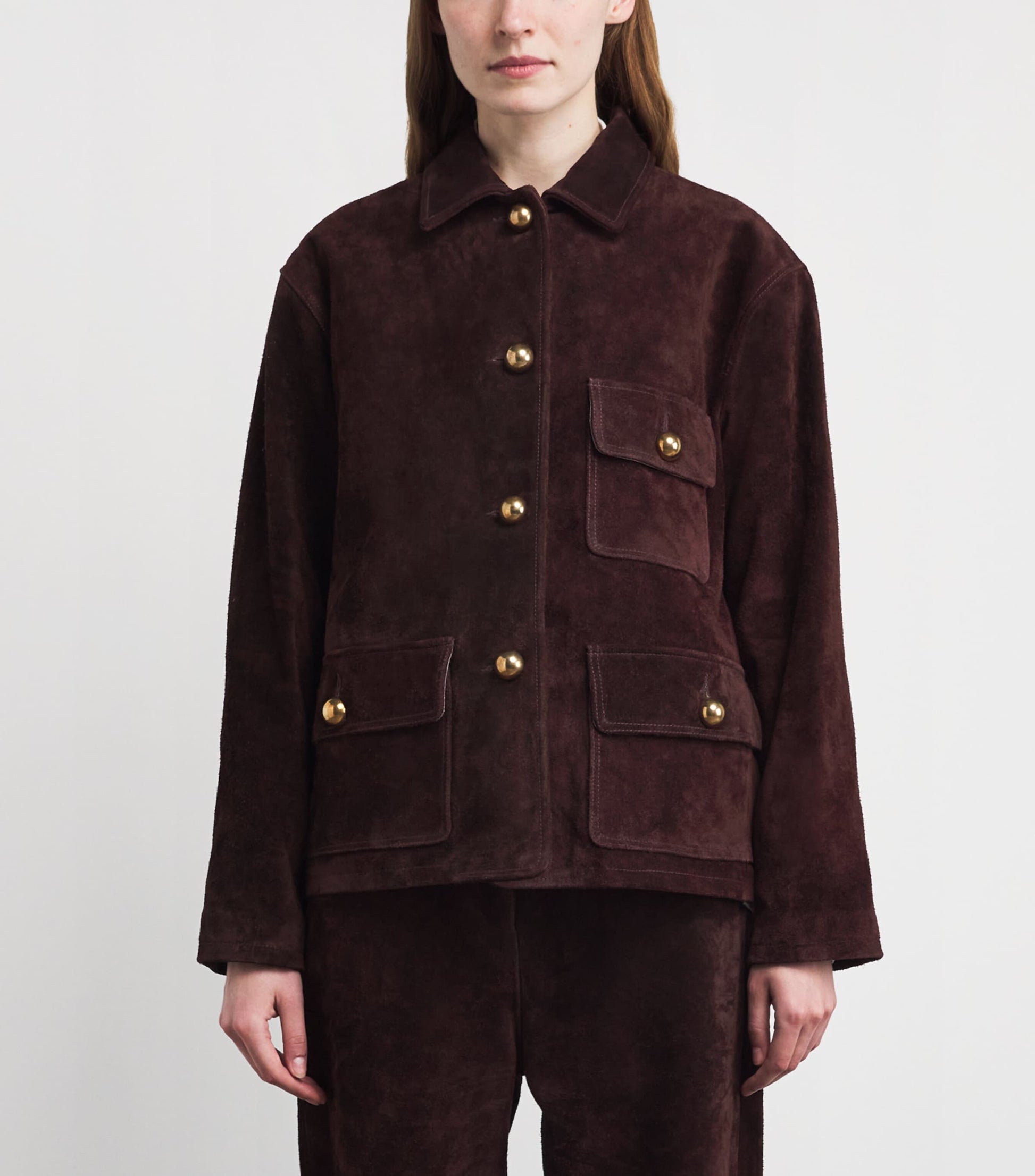 Arma Burgundy Suede Rosia Jacket