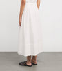 White Cotton Ojai Midi Skirt