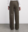 Green Lambskin Loose Trousers