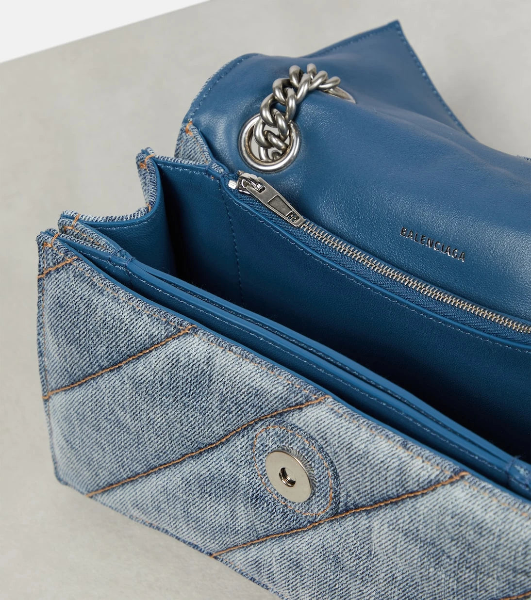 Balenciaga - Crush Medium denim shoulder bag
