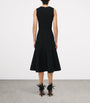McQueen Black Embroidered Banshee Midi Dress