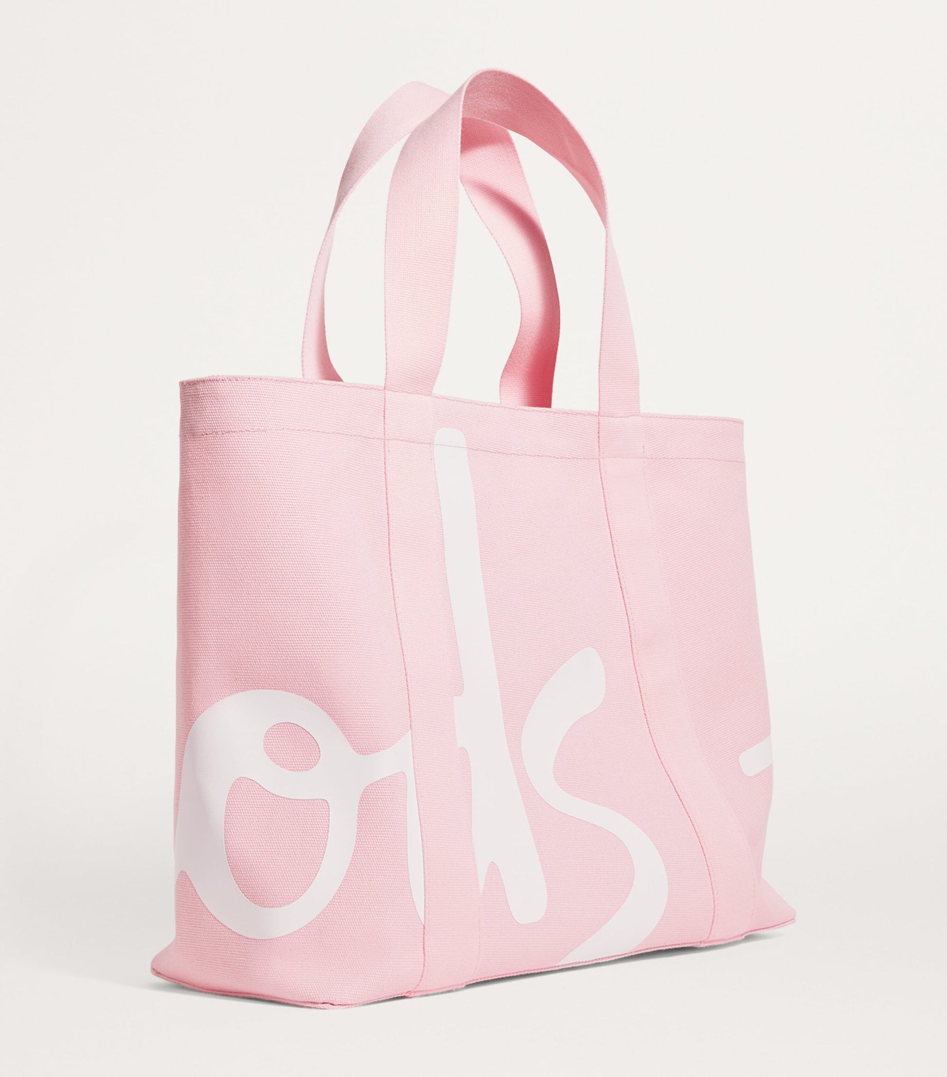 Harrods Pink Medium Cotton Logo Tote Bag