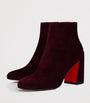 Christian Louboutin Red Jane Heeled Boots 85