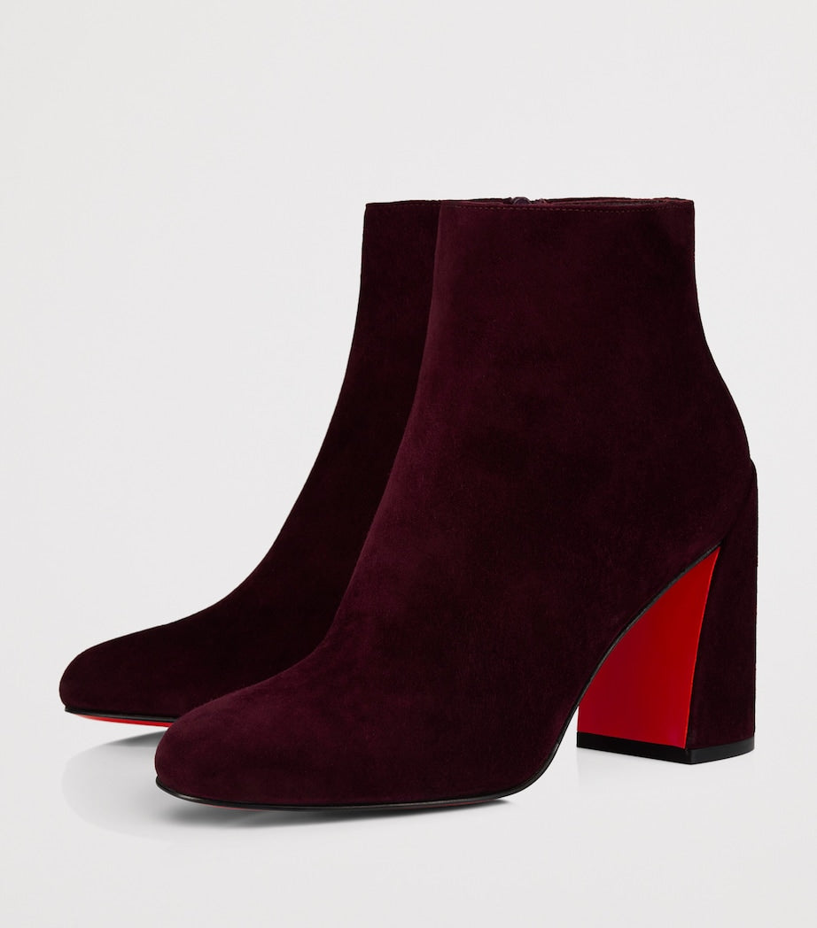 Christian Louboutin Red Jane Heeled Boots 85