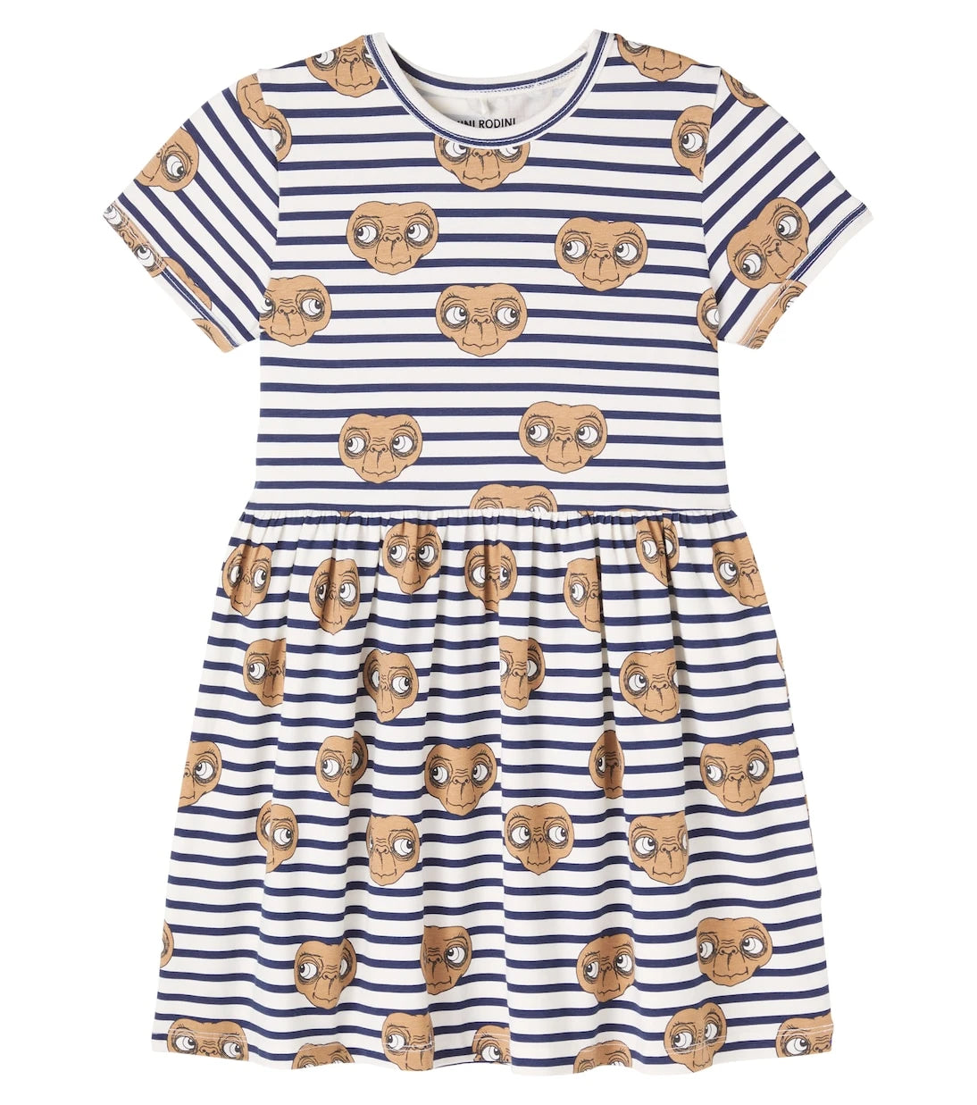 Mini Rodini - x E.T. striped cotton-blend jersey dress