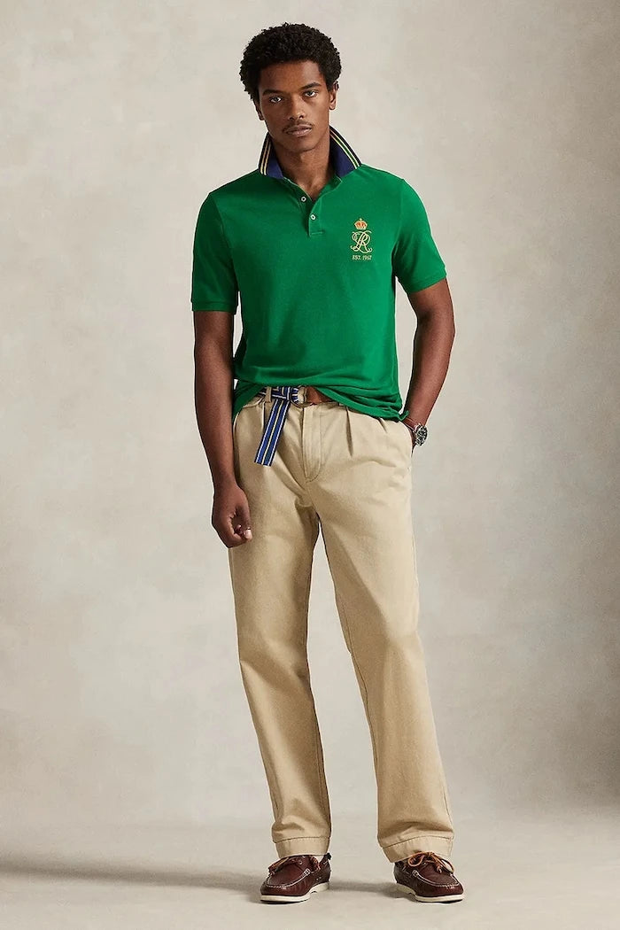 Памучна тениска с яка Polo Ralph Lauren