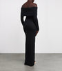 Skims Black Sheer Modal Off-The-Shoulder Maxi Dress