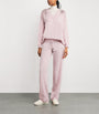 William Sharp Pink Cashmere Crystal-Embellished Sweatpants