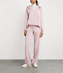 William Sharp Pink Cashmere Crystal-Embellished Sweatpants
