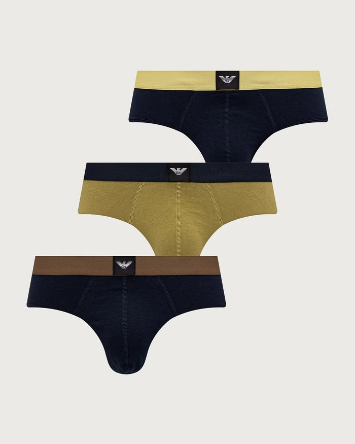 Emporio Armani Underwear Erkek Pamuklu Slip 3'lü