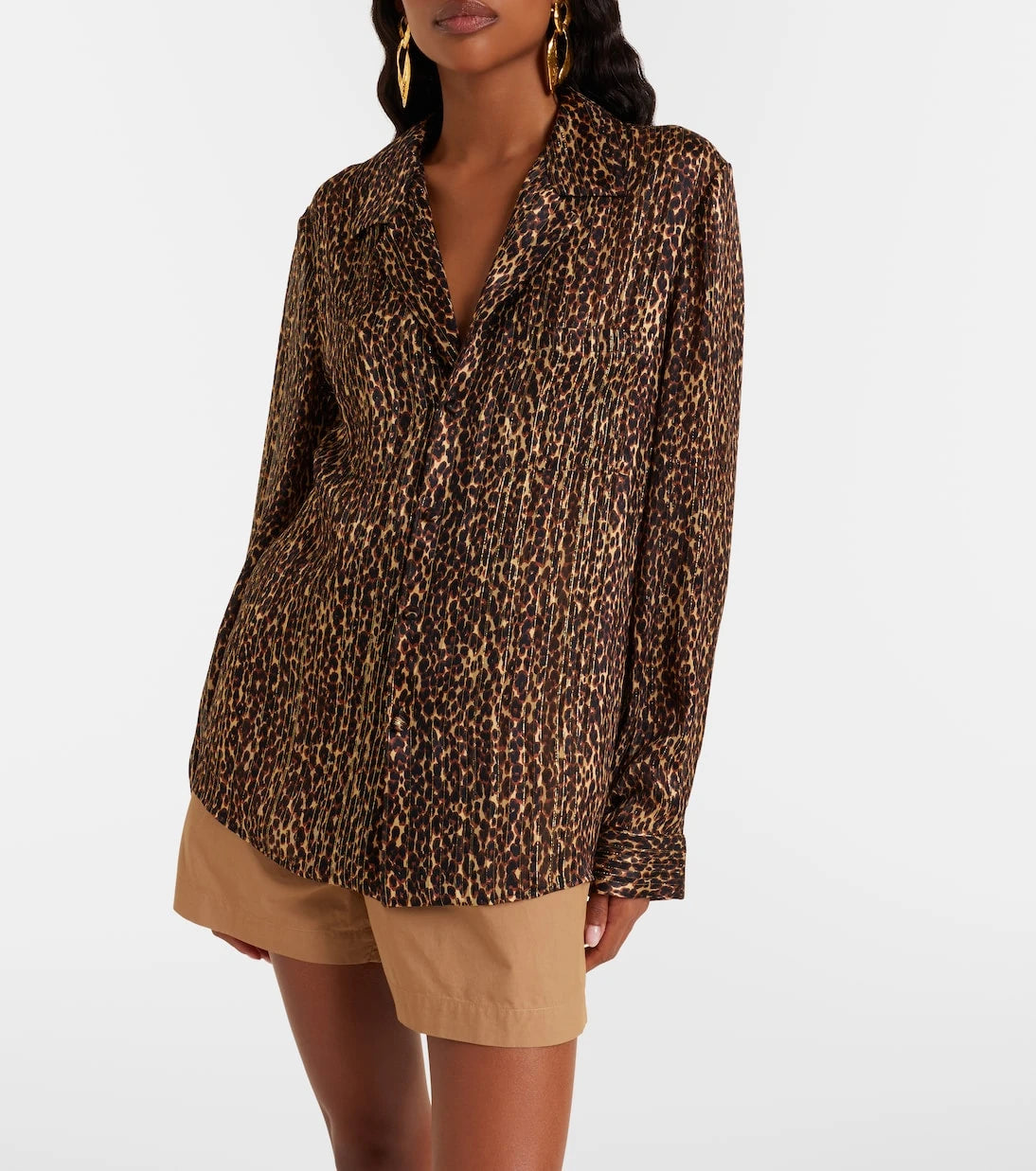 Saint Laurent - Leopard-print silk blouse