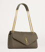 Saint Laurent Green Medium Lambskin Calypso Shoulder Bag