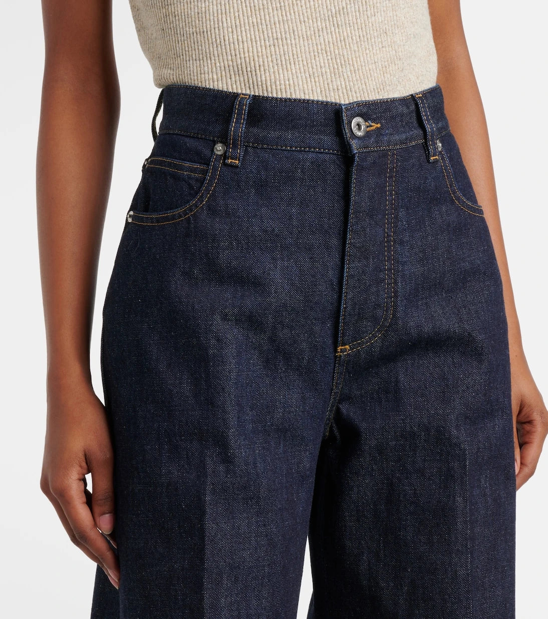 Bottega Veneta - High-rise wide-leg jeans