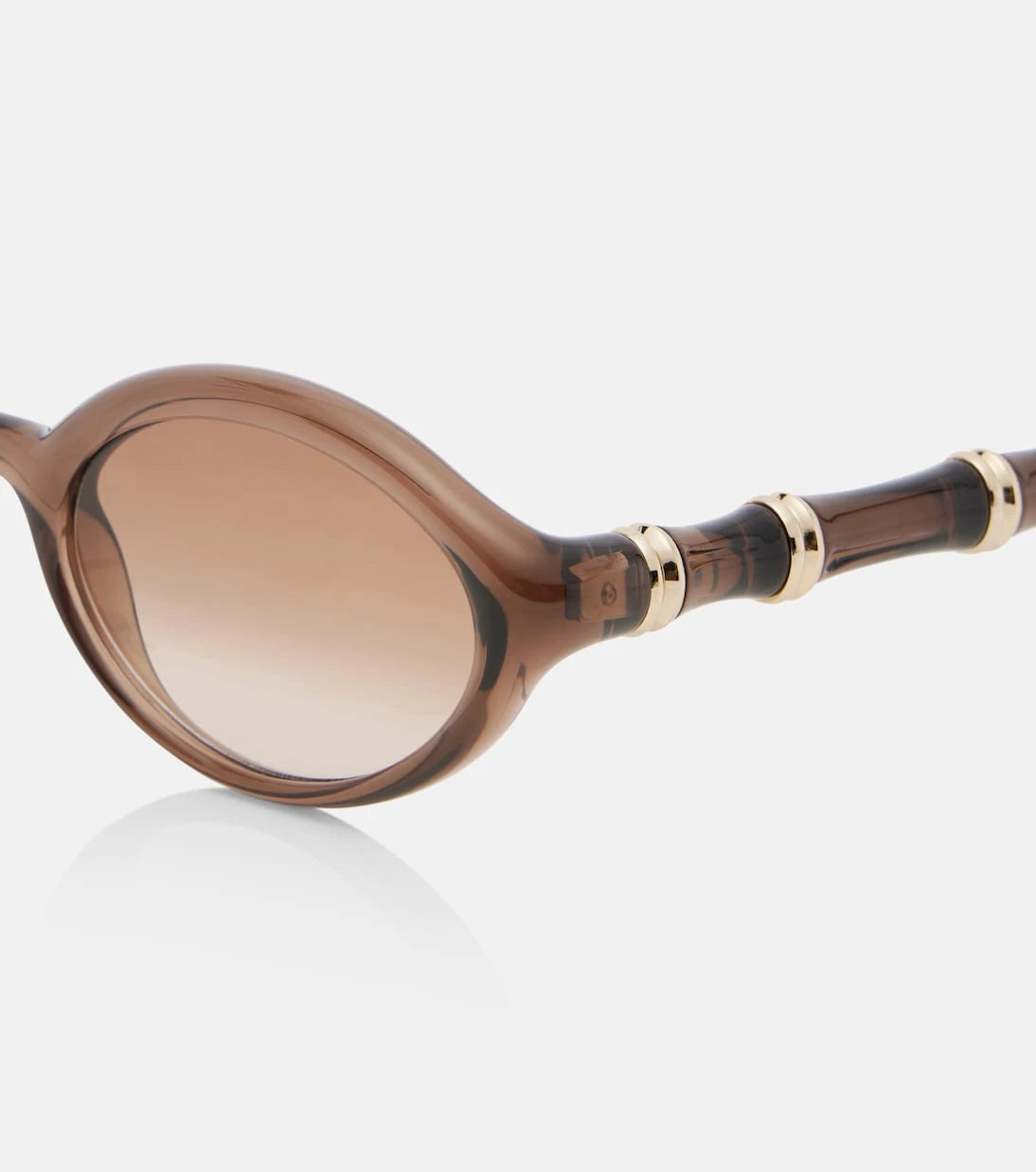 Gucci - Bamboo oval sunglasses