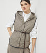 Brunello Cucinelli Brown Quilted Hooded Gilet