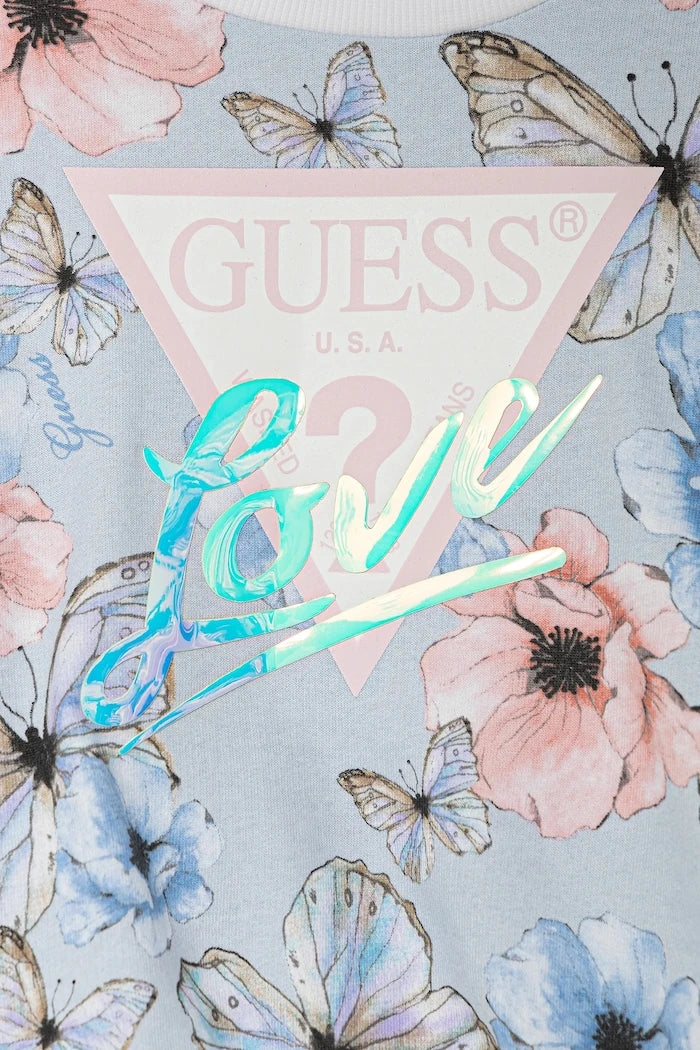 Детски памучен суичър Guess