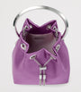 Jimmy Choo Purple Bon Bon Satin Top-Handle Bag