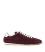 Burgundy Suede Plume Sneakers