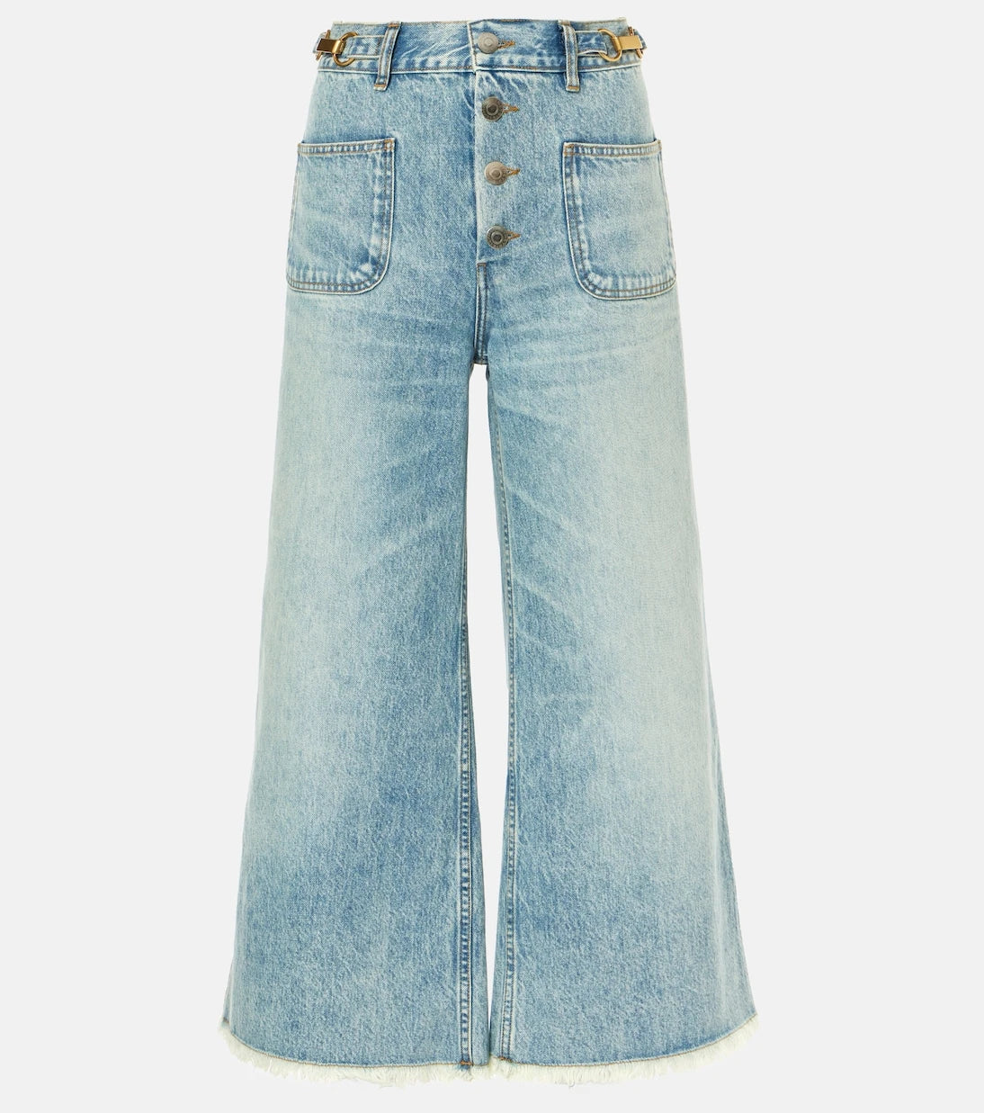 Stella McCartney - High-rise cropped flared jeans