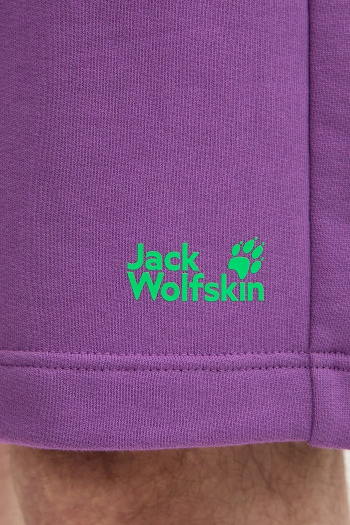 Jack Wolfskin erkek pamuklu spor kısa şort Celebrate The Paw