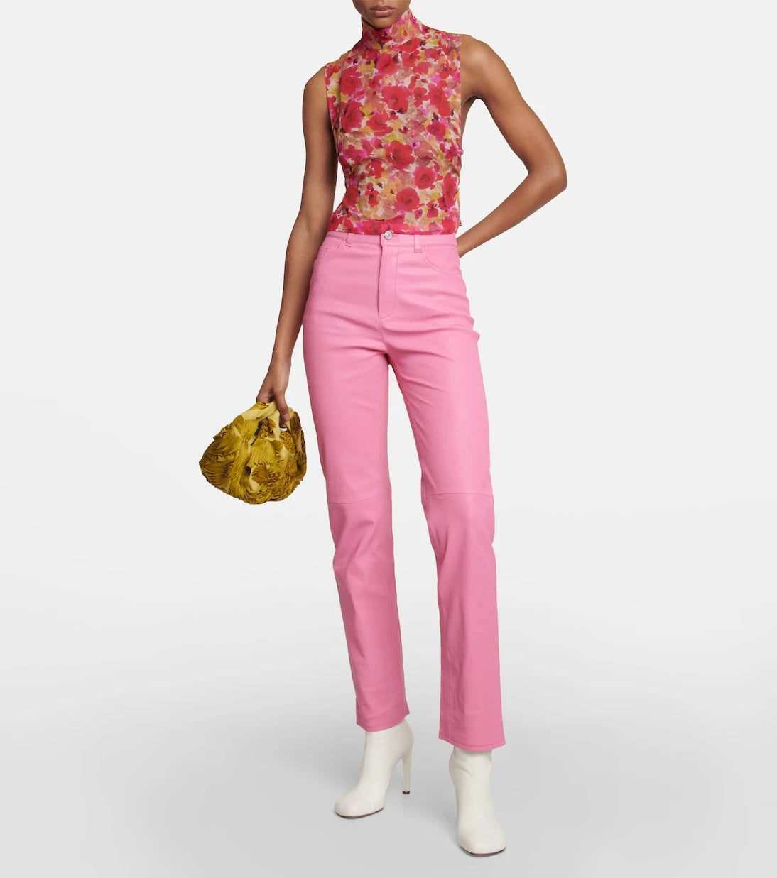 Stouls - Terry high-rise straight leather pants