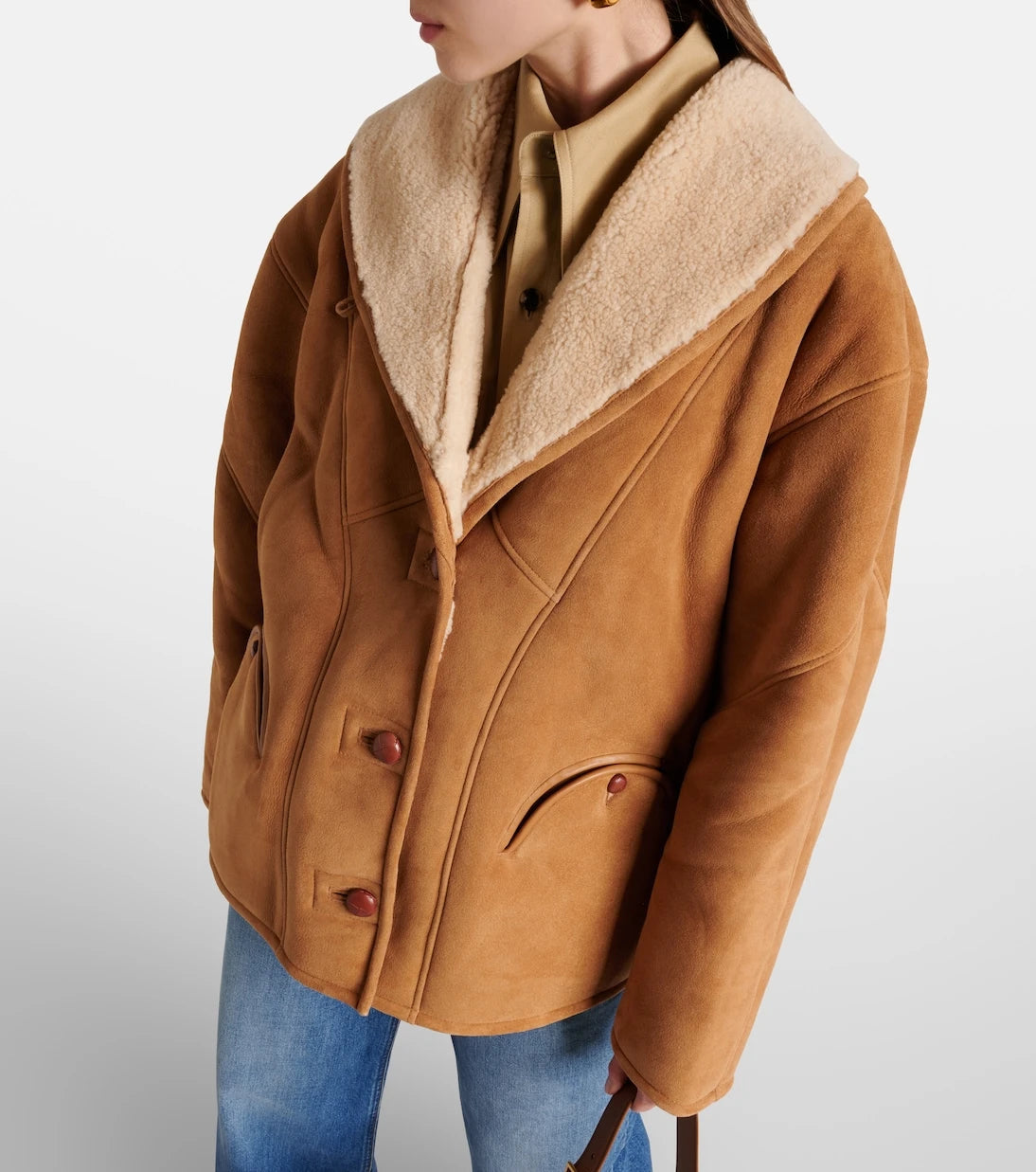 Blazé Milano - Tatoosh shearling-lined suede jacket