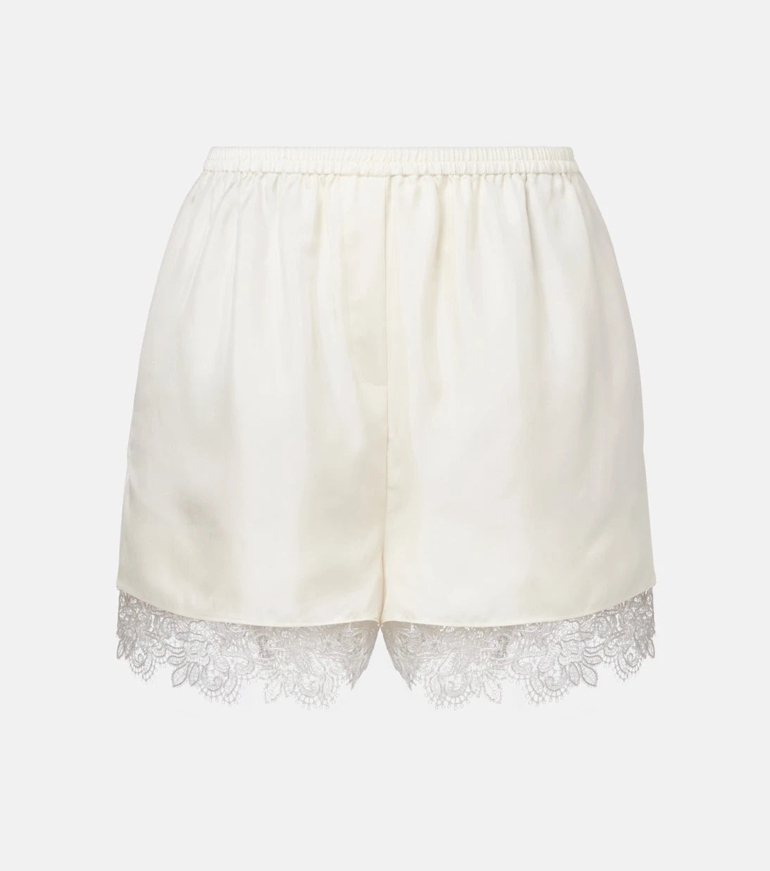 Róhe - Lace-trimmed silk shorts