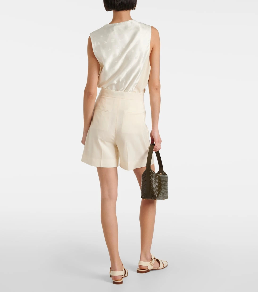 Max Mara - Priamo high-rise virgin wool shorts