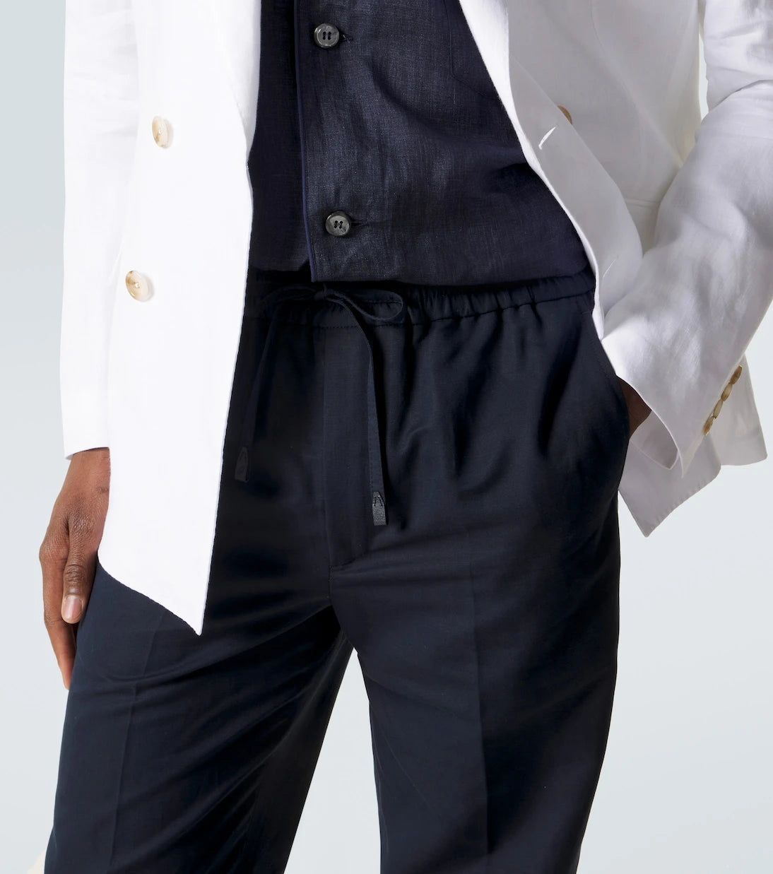 Brioni - Asolo linen and cotton straight pants