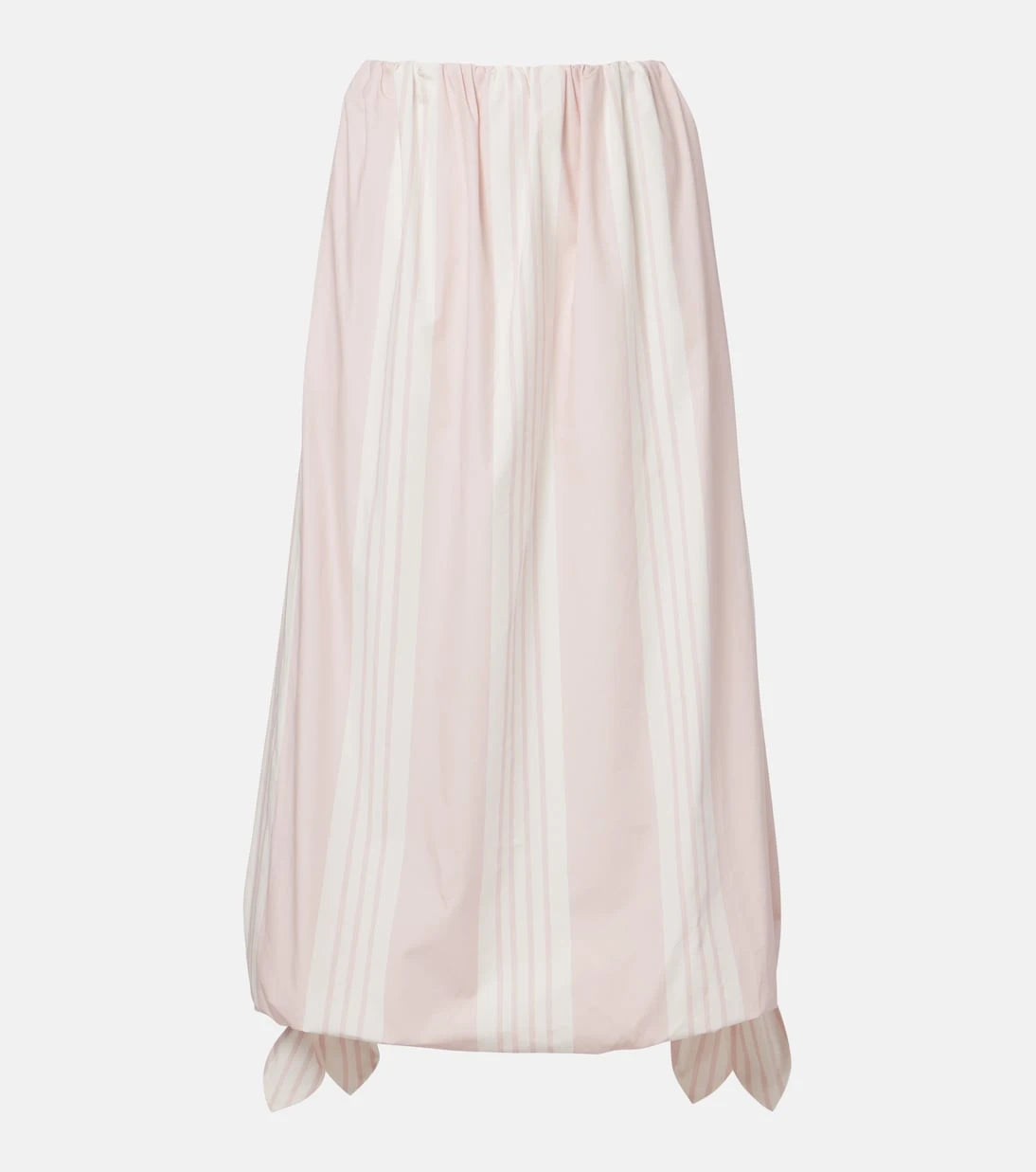 Posse - Rosie striped cotton midi skirt