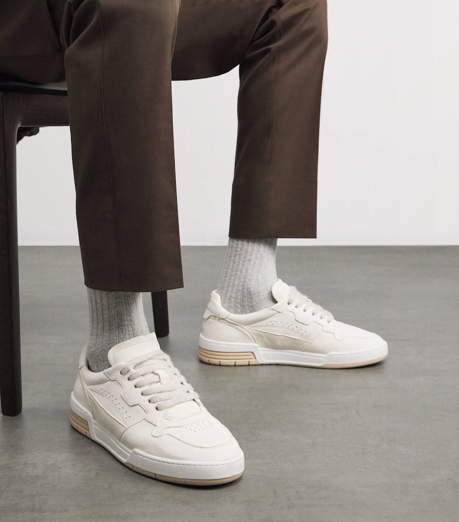 Eleventy Deerskin Low Sneakers