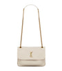 Saint Laurent White Mini Leather Niki Shoulder Bag