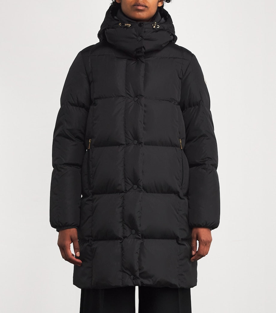 Moncler Black Down Litte Long Coat