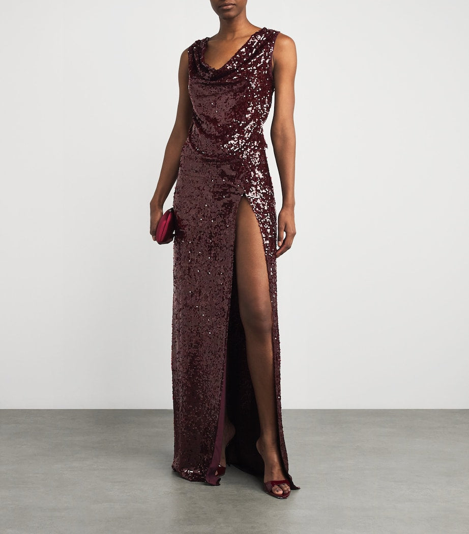 Purple Sequinned Top