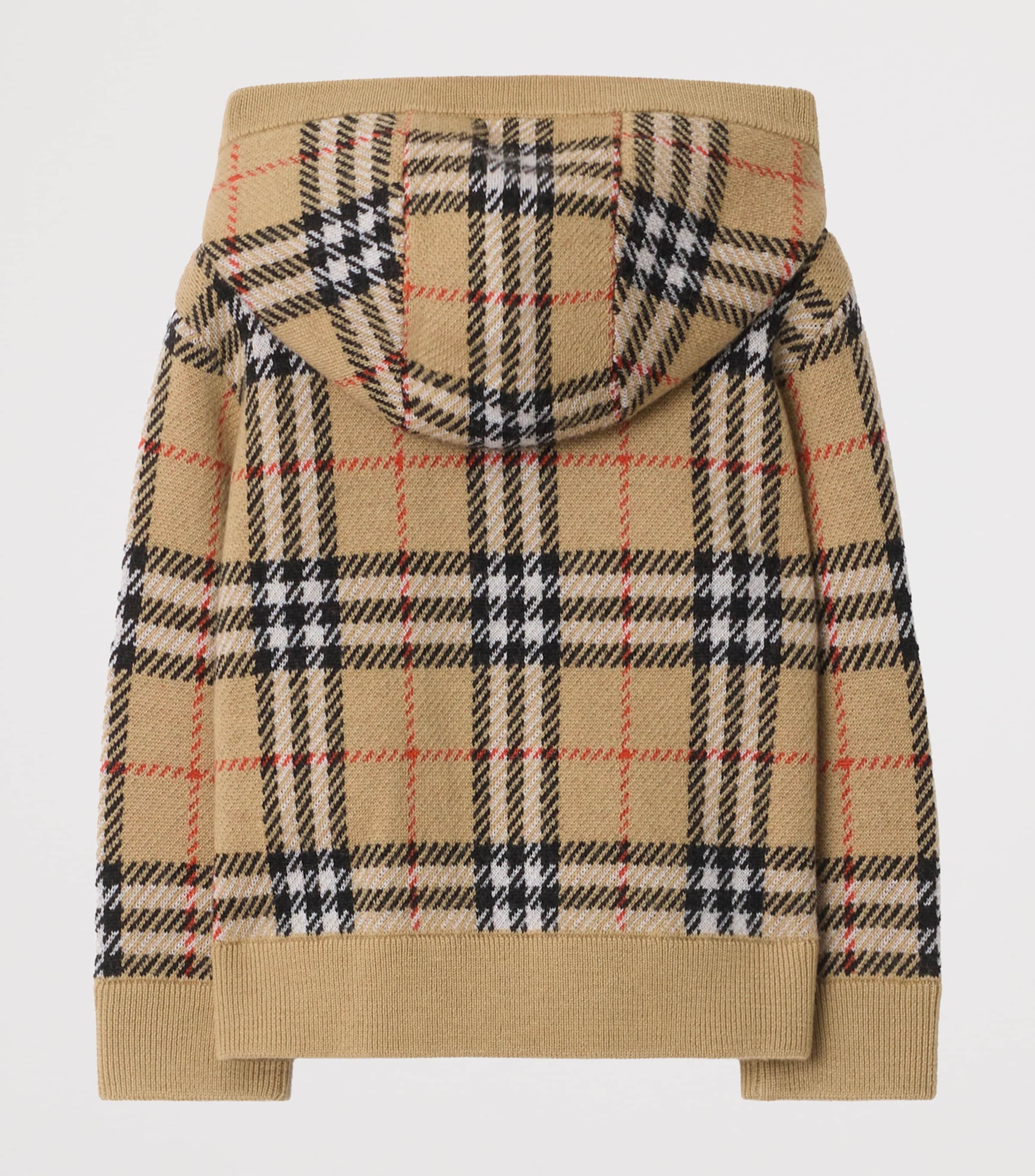 Burberry Kids Wool Check Zip-Up Hoodie (6-36 Months)