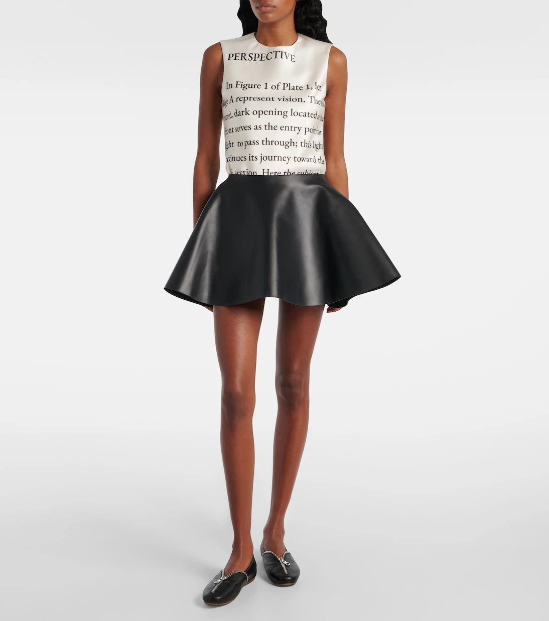 JW Anderson - Circle leather miniskirt