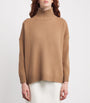 Weekend Max Mara Beige Virgin Wool High-Neck Sweater