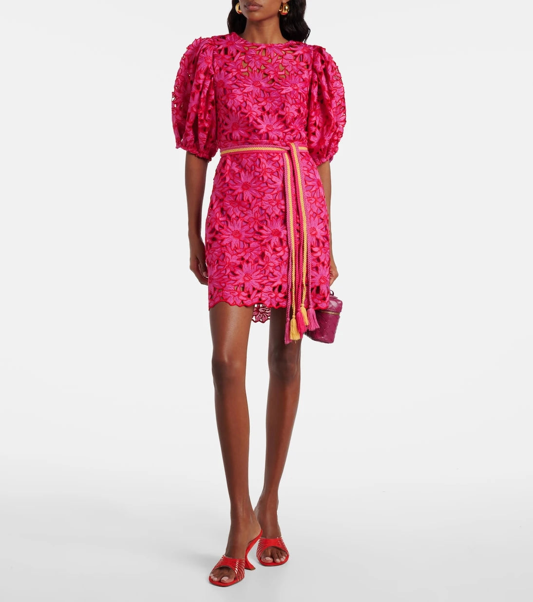 Farm Rio - Belted lace minidress