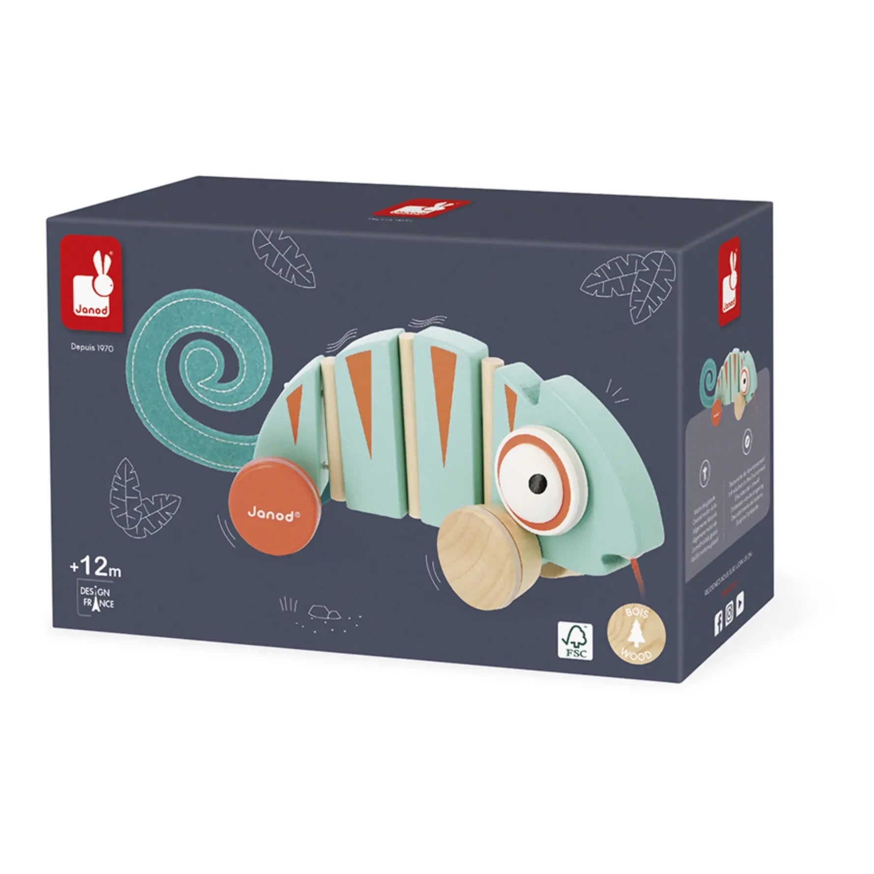 Janod - Tropik Cameleon Pulling Toy