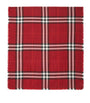 Burberry Red Wool-Silk Reversible Check Scarf