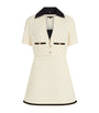 White Tweed-Effect Jacket and Mini Dress Set