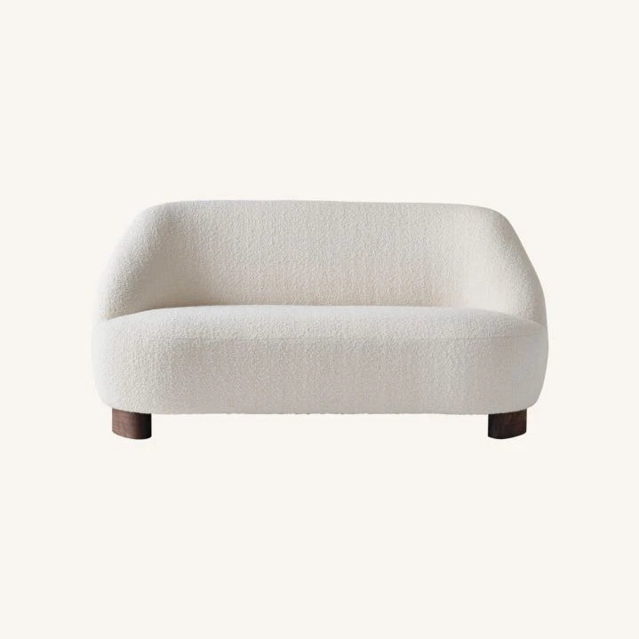 & Tradition - Margas LC3 2-Seater Sofa - Walnut Wood Legs | Ivory