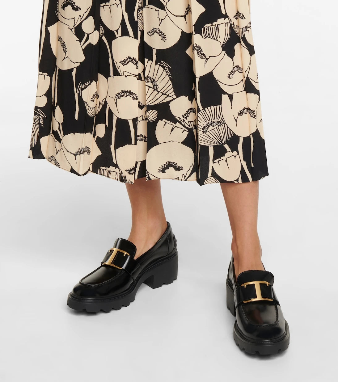 Tod's - Leather platform loafers
