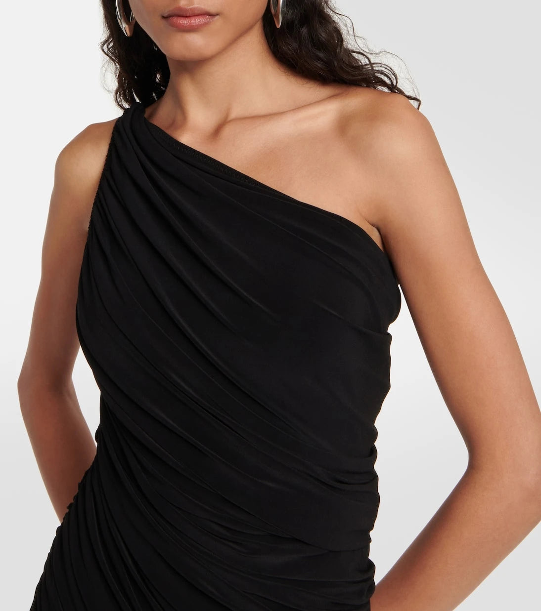 Norma Kamali - Diana asymmetrical ruched minidress