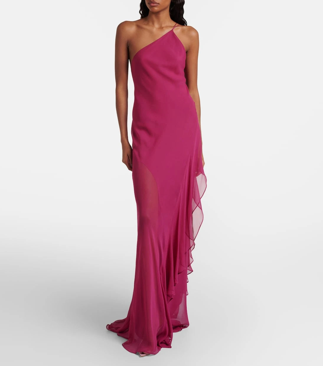 The Sei - One-shoulder ruffled silk gown