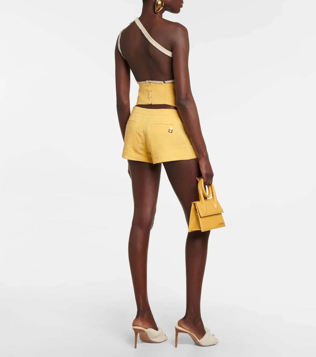 Jacquemus - Le Short Areia high-rise linen-blend shorts
