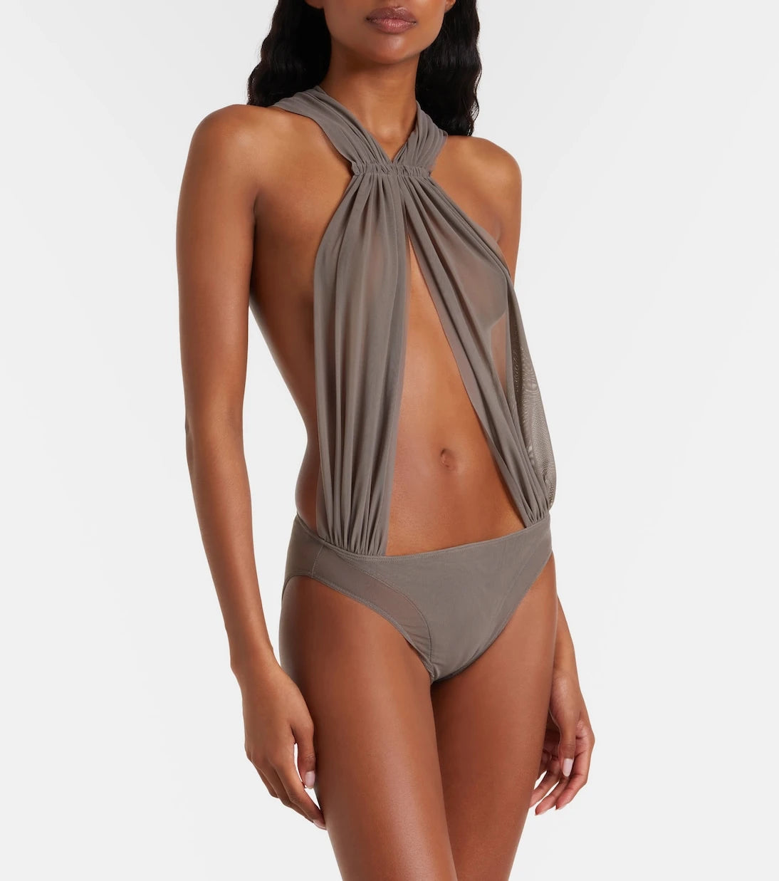 Rick Owens - Miami cutout sheer tulle bodysuit