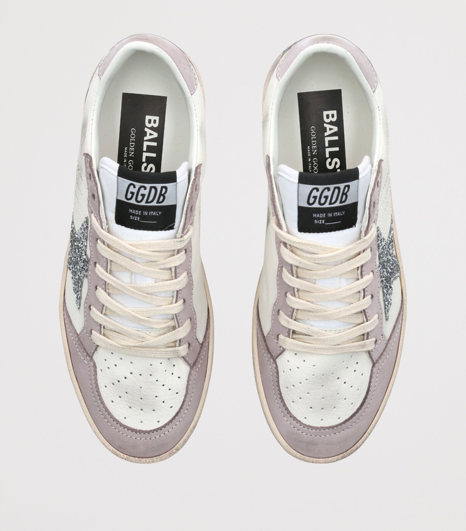 White Leather Ball Star Sneakers