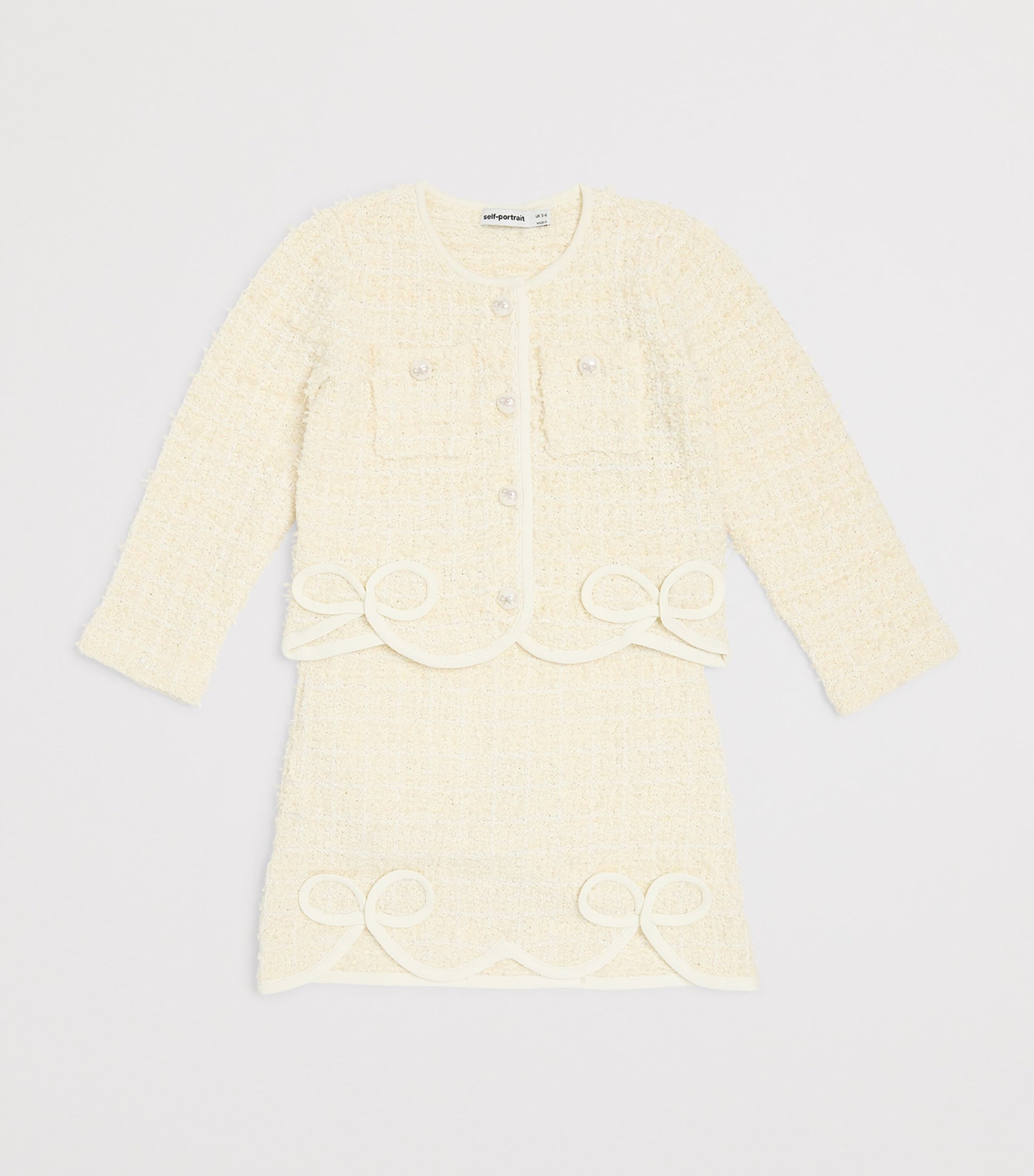 Self-Portrait Kids Tweed Sequinned Cardigan (3-12 Years)